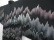 Photo2: 4819T05z610 Vintage Japanese Kimono Silk HAORI Trees Black (2)