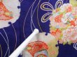 Photo6: 4820T04z570 Antique Japanese Kimono Silk HAORI Flowers Oriental blue (6)