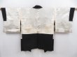 Photo6: 4820T07z690 Vintage Japanese Kimono Silk HAORI Mountain Black (6)