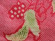 Photo4: 4820T10z470 Vintage Japanese Kimono Silk SHIBORI HAORI Flower Red-Pink (4)