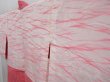 Photo7: 4820T10z470 Vintage Japanese Kimono Silk SHIBORI HAORI Flower Red-Pink (7)