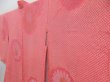 Photo4: 4820T12z420 Vintage Japanese Kimono Silk SHIBORI HAORI Flower Coral pink (4)