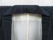 Photo5: 4824T03z860 Vintage Japanese Kimono Silk Men's   Navy-Gray (5)