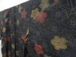 Photo2: 4824T04z820 Vintage Japanese Kimono Silk TSUMUGI Plum blossom Black (2)