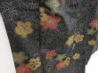 Photo3: 4824T04z820 Vintage Japanese Kimono Silk TSUMUGI Plum blossom Black (3)