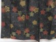 Photo4: 4824T04z820 Vintage Japanese Kimono Silk TSUMUGI Plum blossom Black (4)