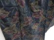 Photo3: 4824T05z800 Vintage Japanese Kimono Silk TSUMUGI Flower Dark navy (3)