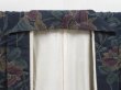 Photo7: 4824T05z800 Vintage Japanese Kimono Silk TSUMUGI Flower Dark navy (7)