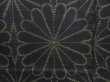 Photo6: 4824T09z710 Vintage Japanese Kimono Silk TSUMUGI Chrysanthemum Black (6)