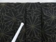 Photo8: 4824T09z710 Vintage Japanese Kimono Silk TSUMUGI Chrysanthemum Black (8)