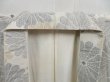 Photo7: 4824T10z760 Vintage Japanese Kimono Silk TSUMUGI Chrysanthemum Off-white (7)