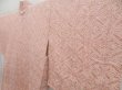 Photo2: 4915T04z530 Vintage Japanese Kimono Silk SHIBORI HAORI  Light pink (2)