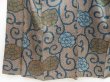 Photo4: 4915T09z490 Vintage Japanese Kimono Silk KOMON Flower Orange-Brown (4)