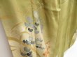 Photo3: 4915T11z580 Antique Japanese Kimono Silk IROTOMESODE Flower Olive (3)