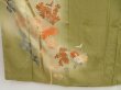 Photo6: 4915T11z580 Antique Japanese Kimono Silk IROTOMESODE Flower Olive (6)