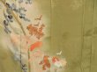 Photo8: 4915T11z580 Antique Japanese Kimono Silk IROTOMESODE Flower Olive (8)