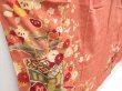 Photo3: 4915T13z580 Antique Japanese Kimono Silk IROTOMESODE Flowers Dark coral (3)