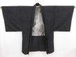 Photo3: 4916T06z610 Vintage Japanese Kimono Silk Men's HAORI Spiny Lobster Black (3)