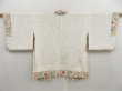 Photo6: 4916T07z500 Vintage Japanese Kimono Silk HAORI Flower Green-Gray (6)