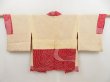 Photo6: 4916T10z420 Vintage Japanese Kimono Silk SHIBORI HAORI Chrysanthemum Dark red (6)