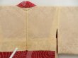 Photo8: 4916T10z420 Vintage Japanese Kimono Silk SHIBORI HAORI Chrysanthemum Dark red (8)