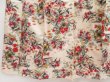 Photo4: 4916T12z620 Vintage Japanese Kimono Silk MEISEN KOMON Flowers Off-white (4)