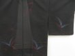 Photo3: 4917T03z290 Vintage Japanese Kimono Silk See through HAORI Bamboo grass Black (3)