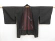 Photo5: 4917T03z290 Vintage Japanese Kimono Silk See through HAORI Bamboo grass Black (5)