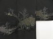 Photo3: 4917T09z590 Vintage Japanese Kimono Silk HAORI Trees Black (3)