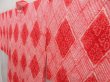 Photo2: 4917T10z550 Vintage Japanese Kimono Silk SHIBORI HAORI  Red Pink (2)