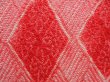 Photo5: 4917T10z550 Vintage Japanese Kimono Silk SHIBORI HAORI  Red Pink (5)