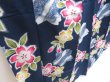 Photo3: 4917T11z430 Vintage Japanese Kimono Cotton YUKATA Sakura Navy (3)