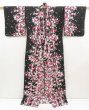 Photo8: 4917T12z460  Japanese Kimono Cotton YUKATA Sakura Black (8)