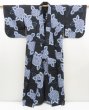 Photo8: 4917T13z470  Japanese Kimono Cotton YUKATA Hydrangea Dark navy (8)