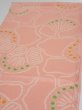 Photo3: 2E02z60 Vintage Japanese Kimono Silk  FABRIC Camellia Pink 40.9x14.4 (3)