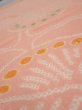 Photo4: 2E02z60 Vintage Japanese Kimono Silk  FABRIC Camellia Pink 40.9x14.4 (4)