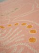 Photo4: 2E03z60 Vintage Japanese Kimono Silk  FABRIC Camellia Pink 43.3x14.4 (4)