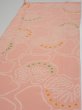 Photo3: 2E04z90 Vintage Japanese Kimono Silk  FABRIC Camellia Pink 63.0x14.4 (3)