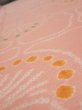 Photo4: 2E04z90 Vintage Japanese Kimono Silk  FABRIC Camellia Pink 63.0x14.4 (4)