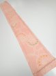 Photo7: 2E07z50 Vintage Japanese Kimono Silk  FABRIC Camellia Pink 57.1x7.9 (7)