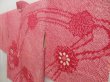 Photo2: 4922T02z490 Vintage Japanese Kimono Silk SHIBORI HAORI Flower Red-Pink (2)