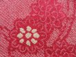 Photo4: 4922T02z490 Vintage Japanese Kimono Silk SHIBORI HAORI Flower Red-Pink (4)