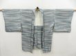 Photo5: 4922T08z500 Vintage Japanese Kimono Silk HAORI  Blue-Gray (5)