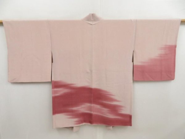 Photo1: 4923T03z550 Vintage Japanese Kimono Silk HAORI  Ash rose (1)