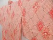 Photo2: 4928T03z530  Japanese Kimono Silk SHIBORI HAORI Flower Salmon pink (2)