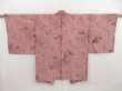 Photo1: 4928T09z670 Vintage Japanese Kimono Silk HAORI  Ash rose (1)