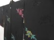 Photo2: 4928T11z630 Vintage Japanese Kimono Silk HAORI Rose Black (2)