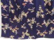 Photo4: 4928T12z710 Antique Japanese Kimono Silk KOMON Flowers Dark purple (4)