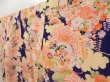 Photo2: 4929T04z610 Antique Japanese Kimono Silk KOMON Chrysanthemum 	Dark lavender (2)