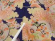 Photo7: 4929T04z610 Antique Japanese Kimono Silk KOMON Chrysanthemum 	Dark lavender (7)